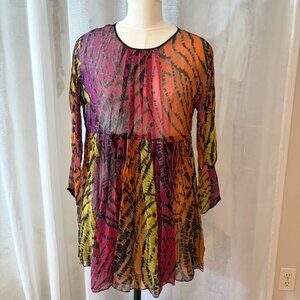 Unbranded, Vintage Silk tunic, Small